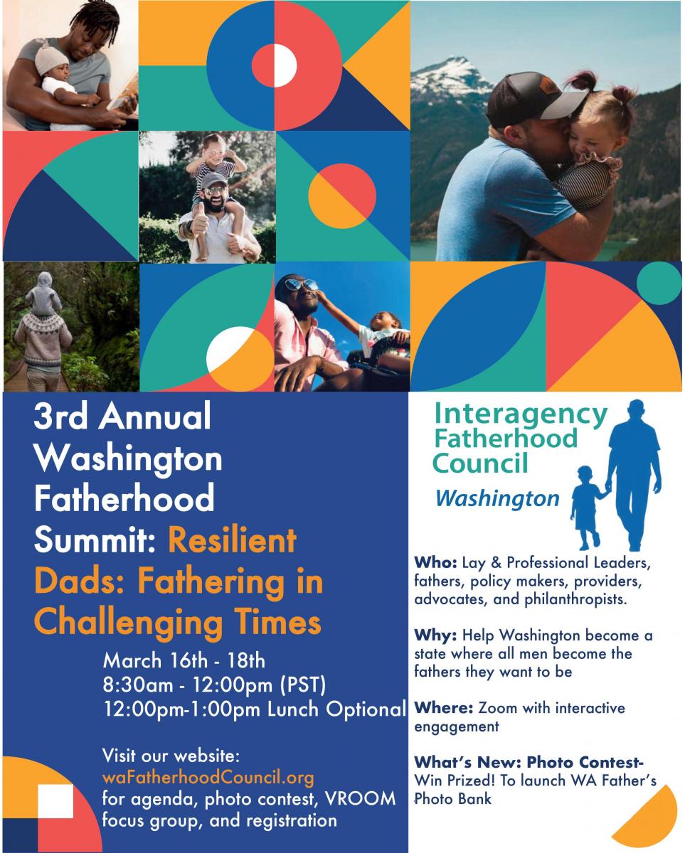 Flyer for the 2021 Washington Fatherhood Summit - Page 1 